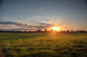 Orange County Va Sunset over Farm